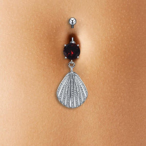 Sexy Zircon Shell  Navel Piercing Belly Button Ring
