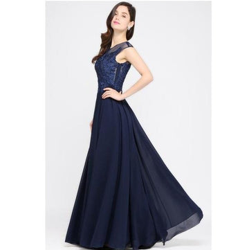 Classy Sequin Lace O-Neck Sleeveless Evening Dress Gown Verkadi.com
