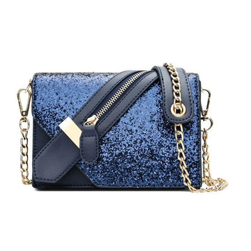 Flap Chains Cross Body Sequins Messenger Shoulder Bag