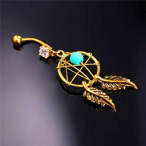 Native Style Dream Catcher Belly Button Ring