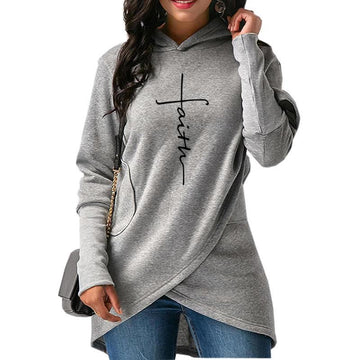 Fashion Faith Print Street Wear Hoodie Sweatshirt Verkadi.com