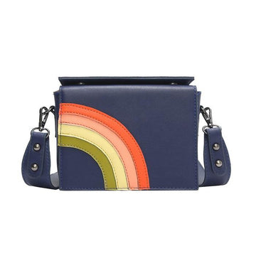 Color Rainbow Hard Cross Body Shoulder Messenger Bag Verkadi.com