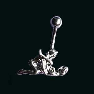 Romantic Love Pose Navel Piercing Belly Button Ring