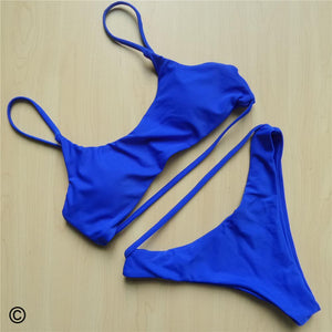 Sexy Euro Style High Cut Sport Swimwear Bikini Set