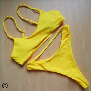 Sexy Euro Style High Cut Sport Swimwear Bikini Set