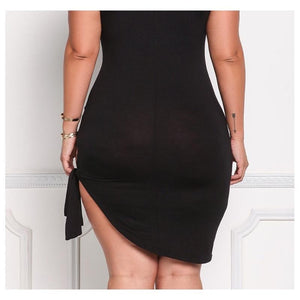 Sexy Off Shoulder Slash Neck Slim Casual Plus Size Dress Verkadi.com