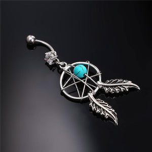 Native Style Dream Catcher Belly Button Ring