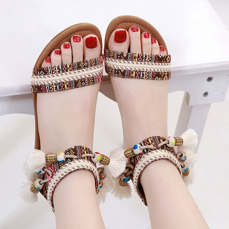 bohemian rhinestone sandals