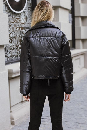 padded short faux leather women jackets by verkadi