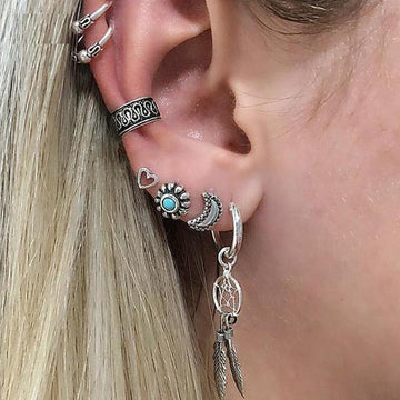 Moon Sun Cuff Ear Piercing Set