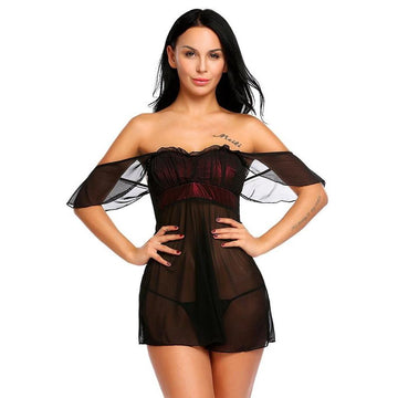 Hot Baby Doll Transparent Lace Nightwear Lingerie Set Verkadi.com