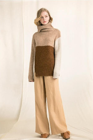 Hip Mohair Wool Fork Poised Temperament Sweater Pullover