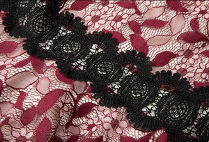 loral Lace Asymmetrical Patchwork Midi Dress