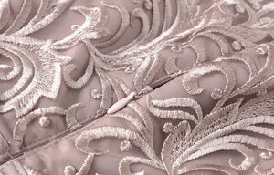 Mesh Embroidery Patchwork Bodycon Plus Size Midi Dress