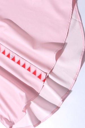 Turn-down Collar Pink Printed Women's Shirt Blouse Top