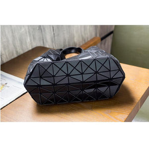 Laser Geometry Sequins Mirror Plaid Shoulder Handbag