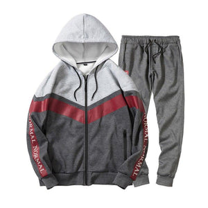Hip Tracksuit Fleece Jackets With Pants Men's Hoodie Sweatshirt Verkadi.com
