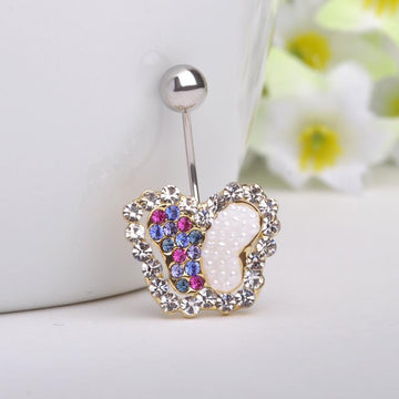 Crystal Butterfly Navel Piercings Belly Button Ring Verkadi.com