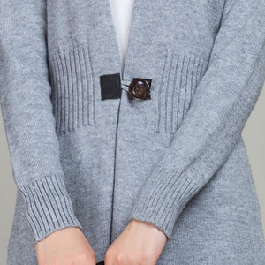Elegant Retro Cashmere Woolen Knitted Cardigan Sweater
