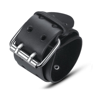Unisex  Wide Leather Bracelet