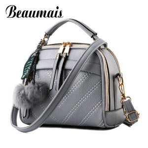 Beaumais  Pu Leather Messenger Pouch Shoulder Cross Body Handbag