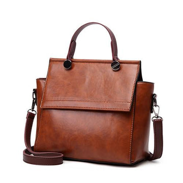 Vintage Trapeze Tote Leather Shoulder & Handbag