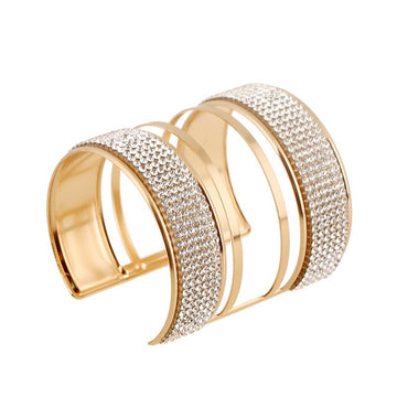 Hip Double Band Crystal Open Size Bracelet Verkadi.com
