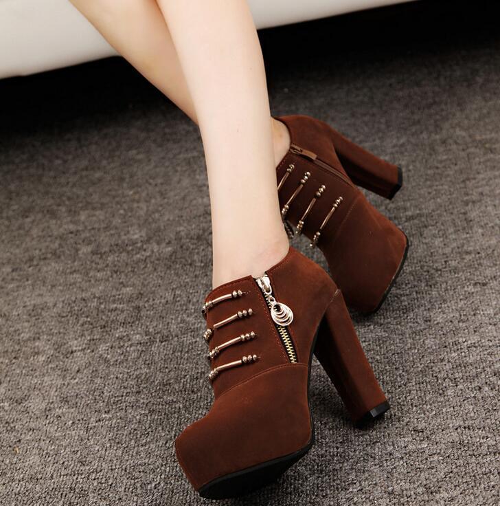 Smart High Heel Ankle High Street Pumps Boots Shoes Verkasi.com