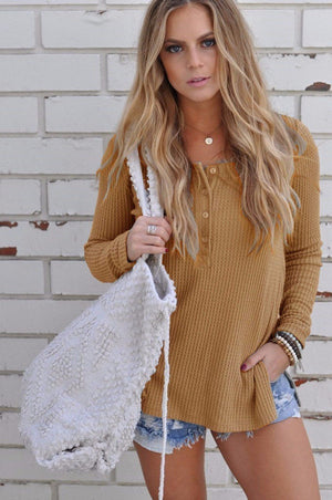 Trendy Knitted Long Sleeve Casual Shirt Top Verkadi.com
