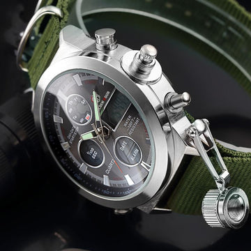Sports Nylon Strap Digital Analog Wristwatch Verkadi.com
