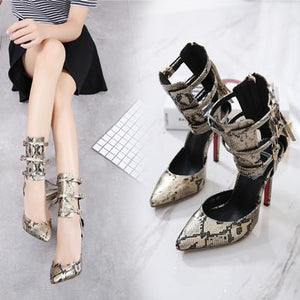 Novelty Gladiator Serpentine High Heels Pumps Shoes Verkadi.com