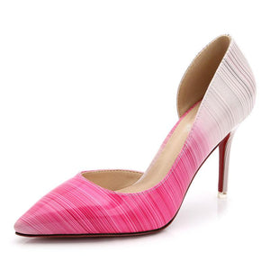Elegant High Heel Pumps Shallow Pointed Toe Shoes