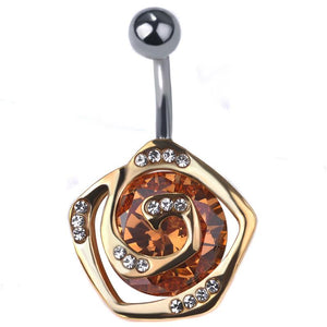 Style Flower Navel Piercing Belly Button Ring