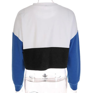 Hip Casual Street Wear Crop Top Print Hoodie Sweatshirt Verkadi.com