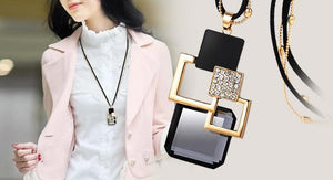 Trendy Crystal Pendant Necklace