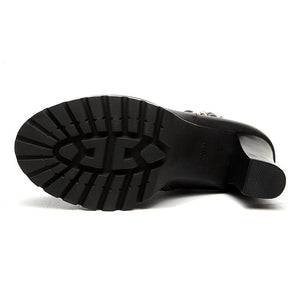 Mid Calf Platform Thick Chunky Heels Designer Boots Verkadi.com