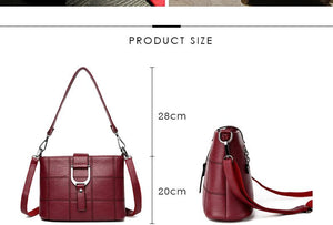 Plaid Leather Designer Cross Body Shoulder Handbag