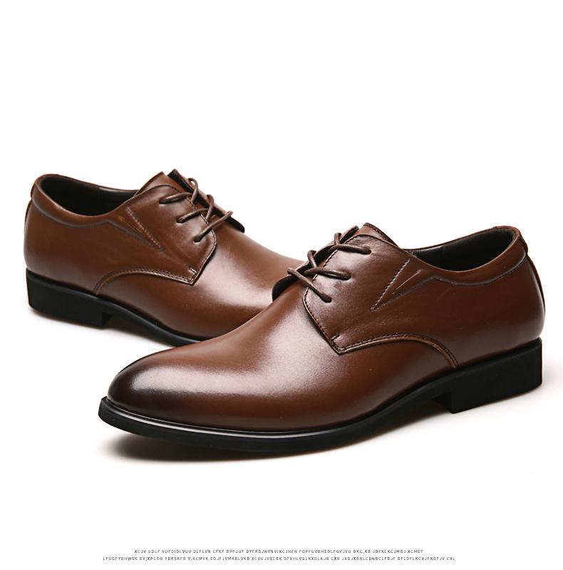 Men Business Lace-up Genuine Leather Shoes