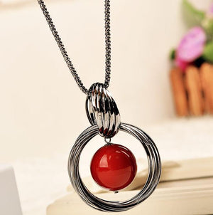 Sweet Red All-Match Pendant Necklace