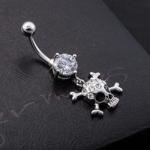 Sexy Steel Crystal Navel Piercing Belly Button Ring