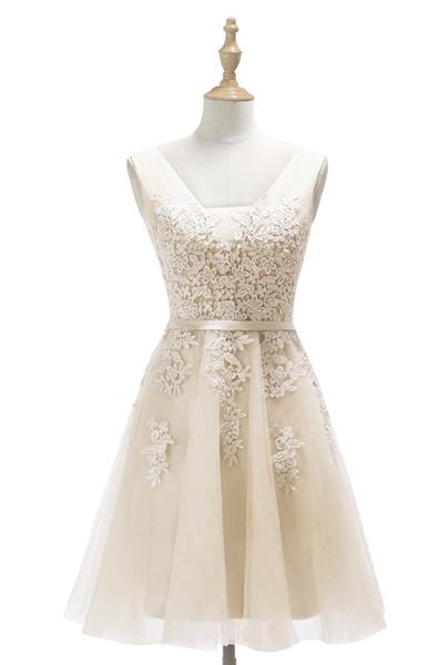 Lace Appliques Short Event Prom Graduation Party Dress Verkadi Lace Appliques Short Event Prom Graduation Party Dress Verkadi