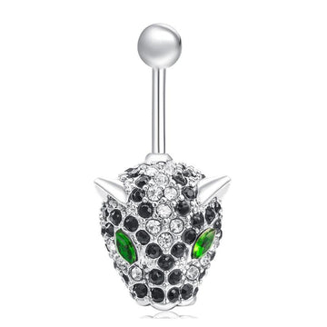 Leopard Head Navel Piercing Belly Button Ring