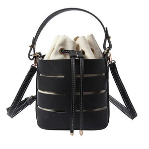 Italian Style Drawstring Bucket Cross Shoulder Handbag