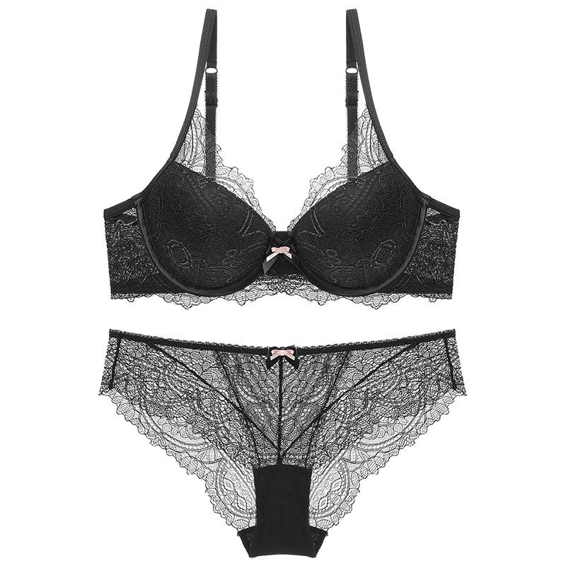 Dpcollections Lace Bra Set Push Up Underwear Panties Thin Thick Cup Hollow  Intimates Bras Lingerie at Rs 780/set in Tirupati