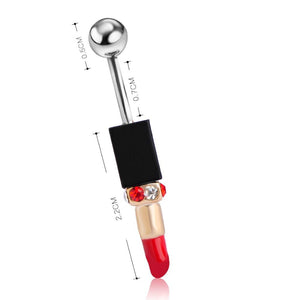 Lipstick Style Belly Button Navel Piercing Ring