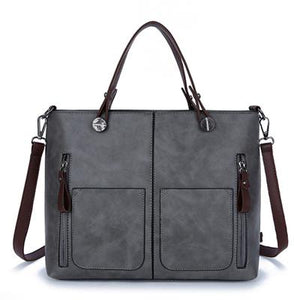 Vintage Designer Leather Women Shoulder Handbag