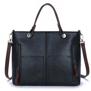 Vintage Designer Leather Women Shoulder Handbag
