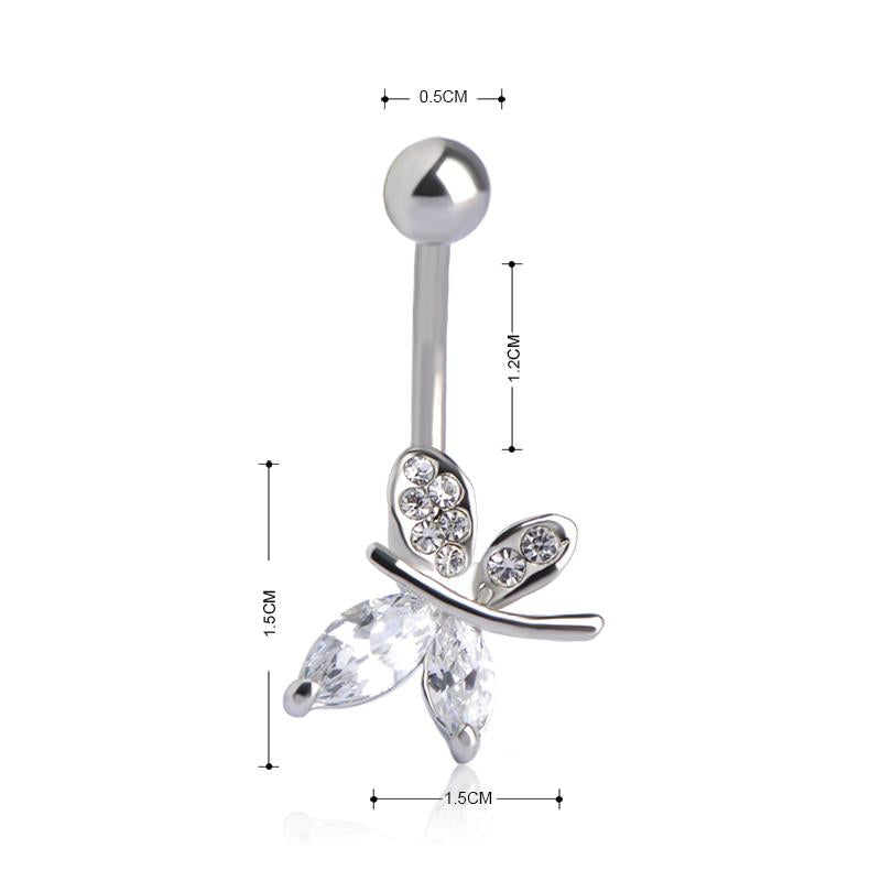 Sexy Butterfly Belly Button Navel Piercing Ring Verkadi.com