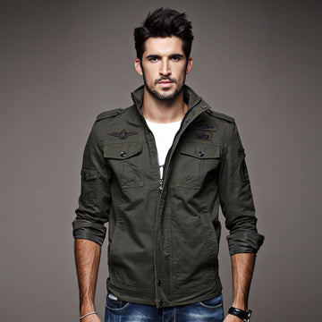 Cotton Air force Air Force Style Men's Jacket