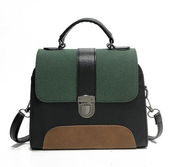 Casual Leather Sling Cross Body Patchwork Handbag